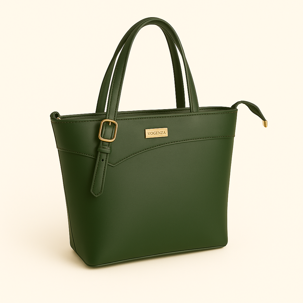 Vogenza Stylish Green Handbag – Elegant Shoulder & Tote Bag for Women