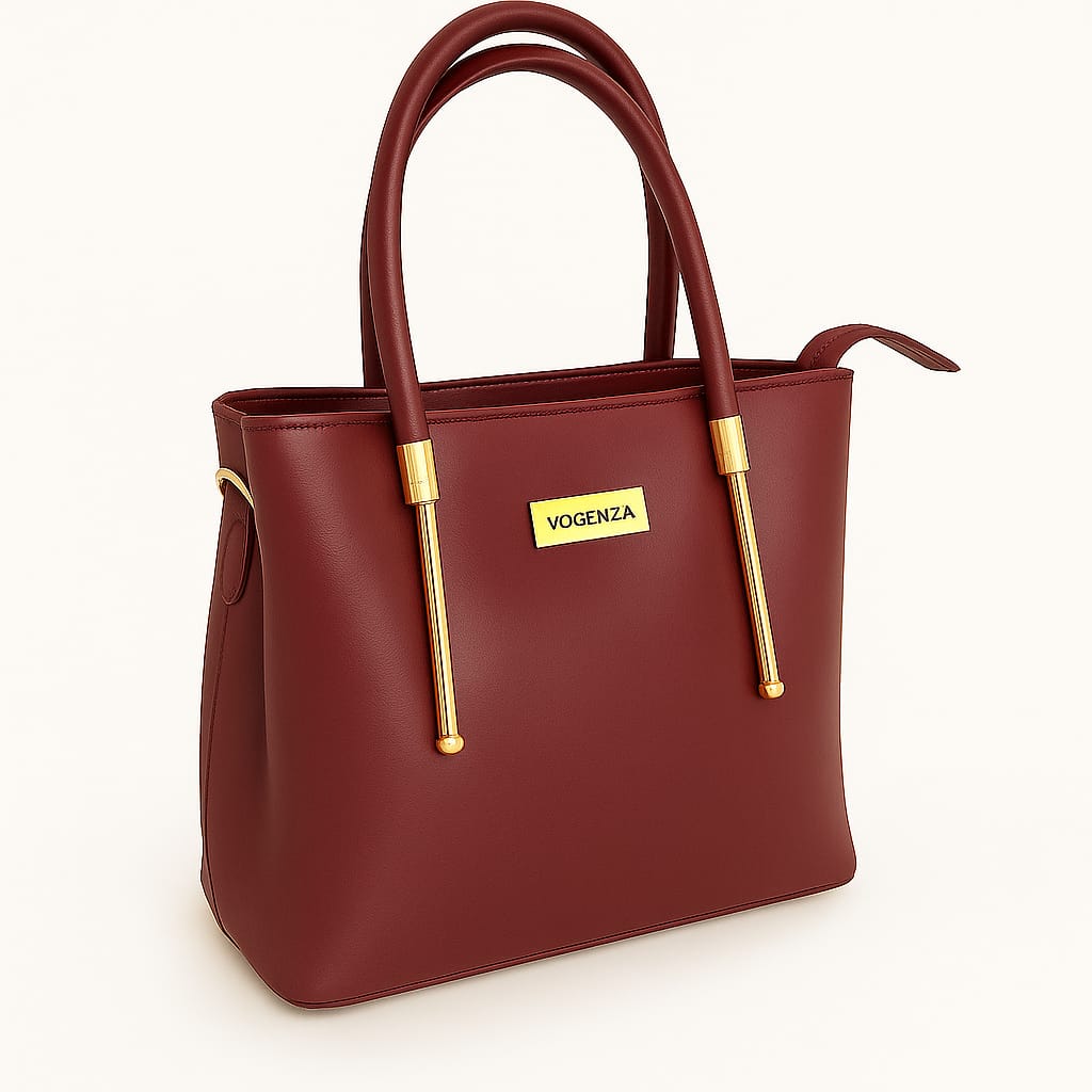 VOGENZA Mustard Handbag – Stylish Everyday Tote (Multiple Colors)