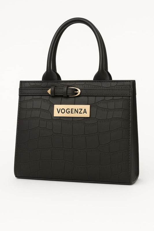 VOGENZA Maroon Croc Mini Tote